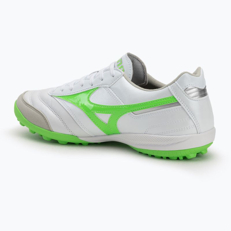 Men's football boots Mizuno Morelia Sala Elite TF white/neon green/galaxy silver 3