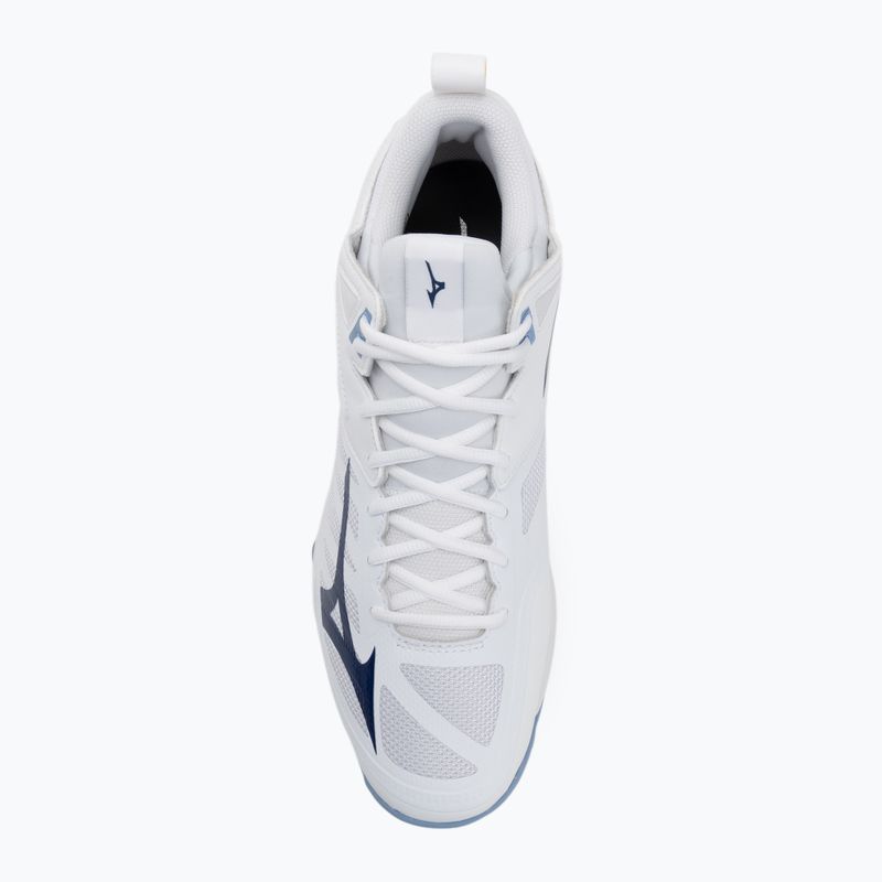 Volleyball shoes Mizuno Wave Dimension Mid white/bellwether blue/belairblu 5