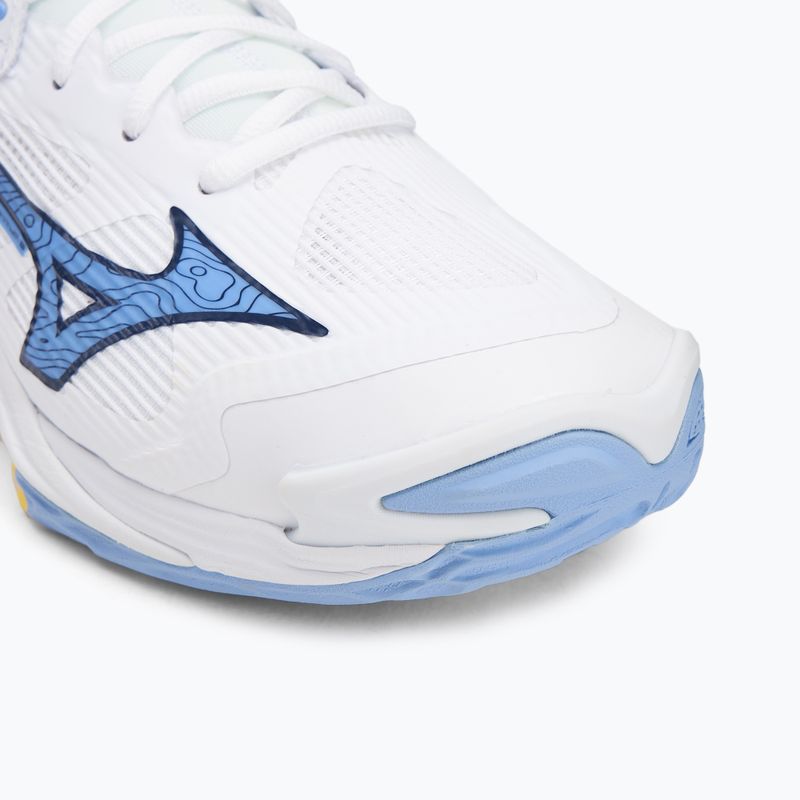 Mizuno Wave Momentum 3 volleyball shoes white/bellwether blue/bel air blue 7