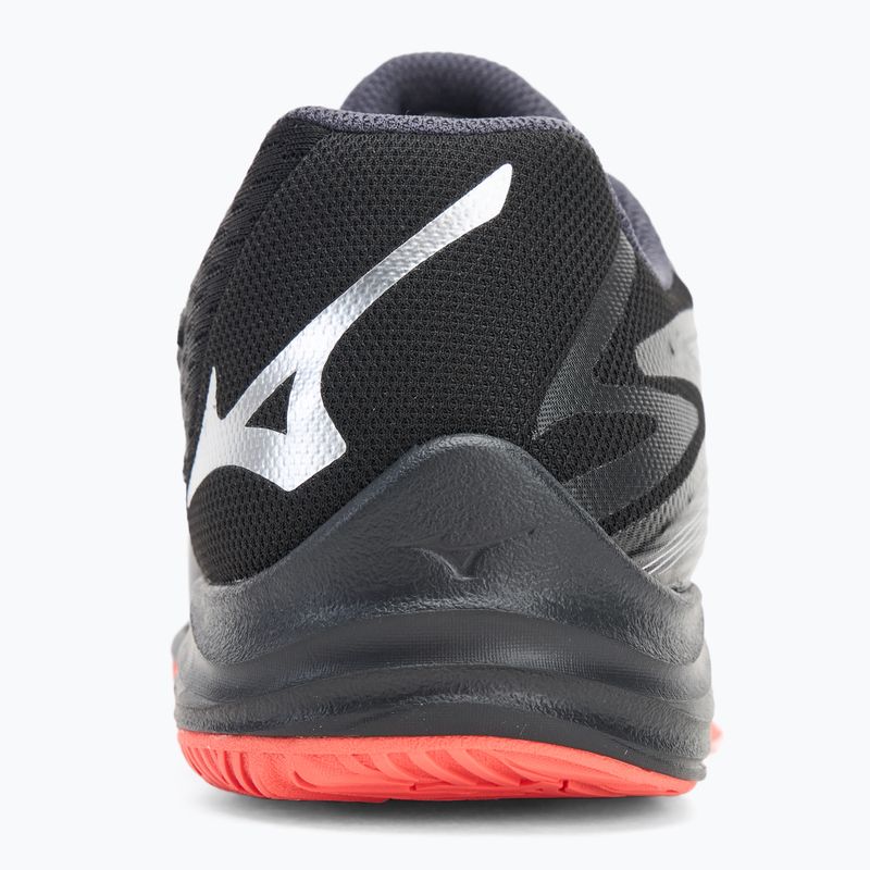 Mizuno Thunder Blade Z volleyball shoes black/neon flame/peacock blue 6