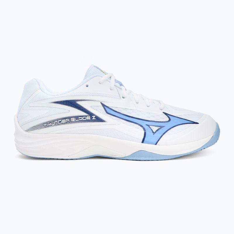 Mizuno Thunder Blade Z volleyball shoes white/bellwether blue/bel air blue 2