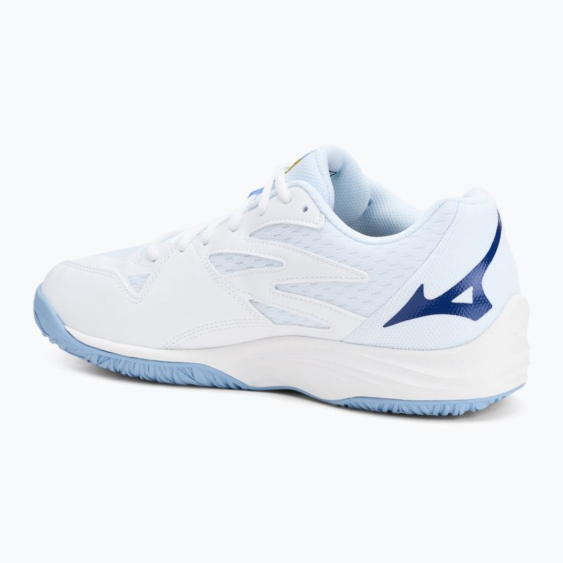 Mizuno Thunder Blade Z volleyball shoes white/bellwether blue/bel air blue 3