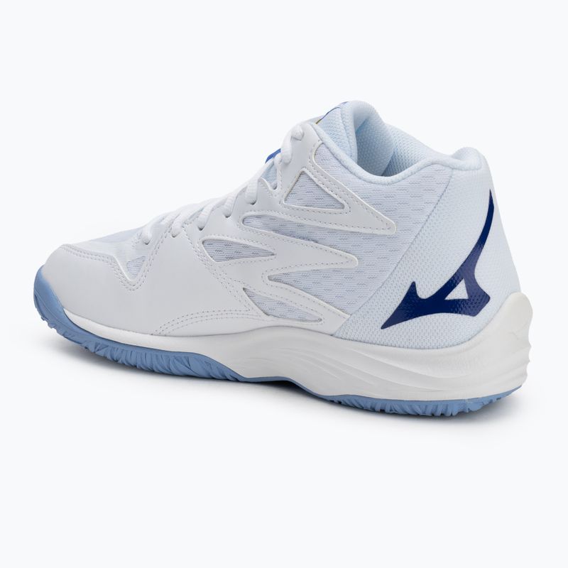 Mizuno Thunder Blade Z Mid volleyball shoes white/bellwether blue/bel air blue 3