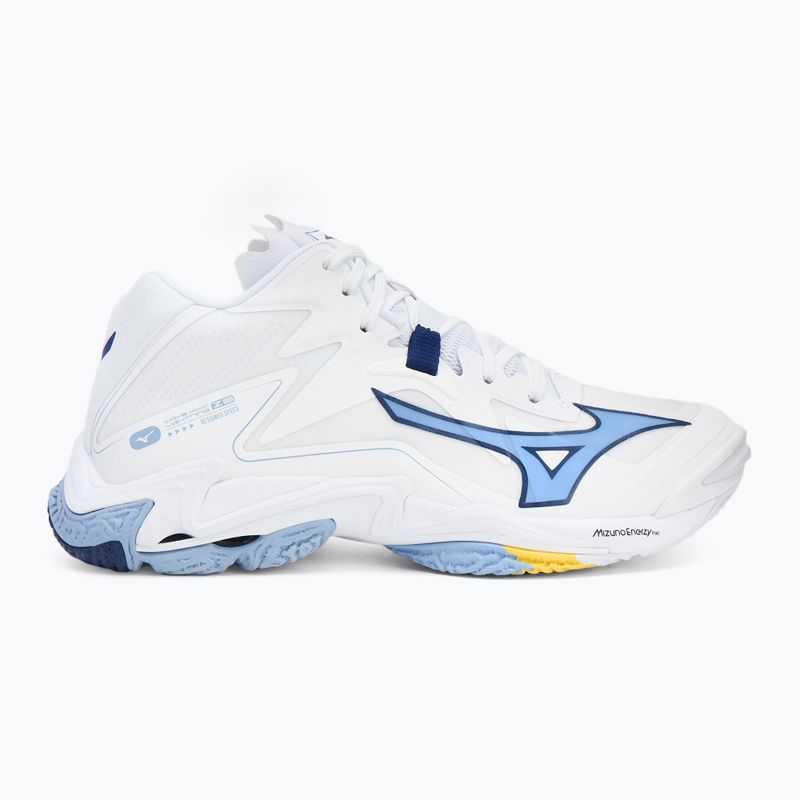 Mizuno Wave Lightning Z8 Mid volleyball shoes white/bellwether blue/bel air blue 2