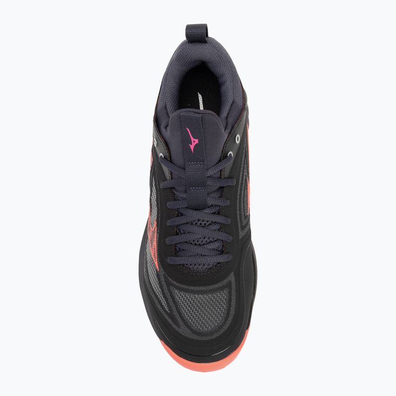Volleyball shoes Mizuno Wave Luminous 3 black/neon flame/peacock blue 5