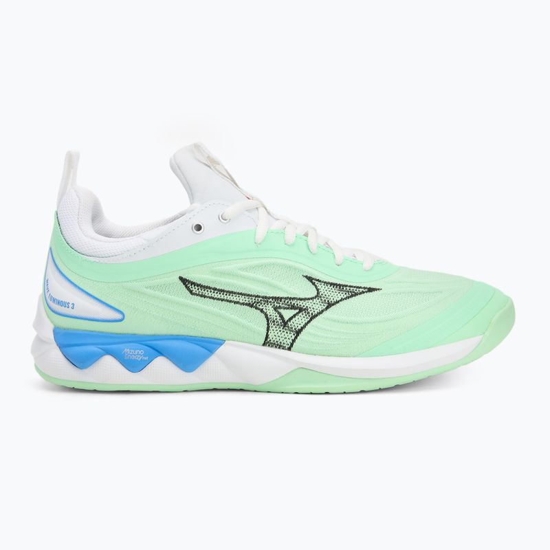 Mizuno Wave Luminous 3 neo mint/black/frontier blue volleyball shoes 2