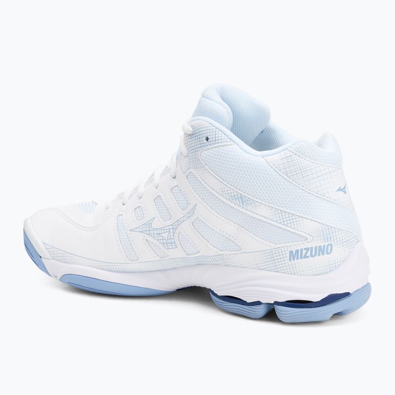 Mizuno Wave Voltage 2 Mid volleyball shoes white/bellwether blue/bel air blue 3