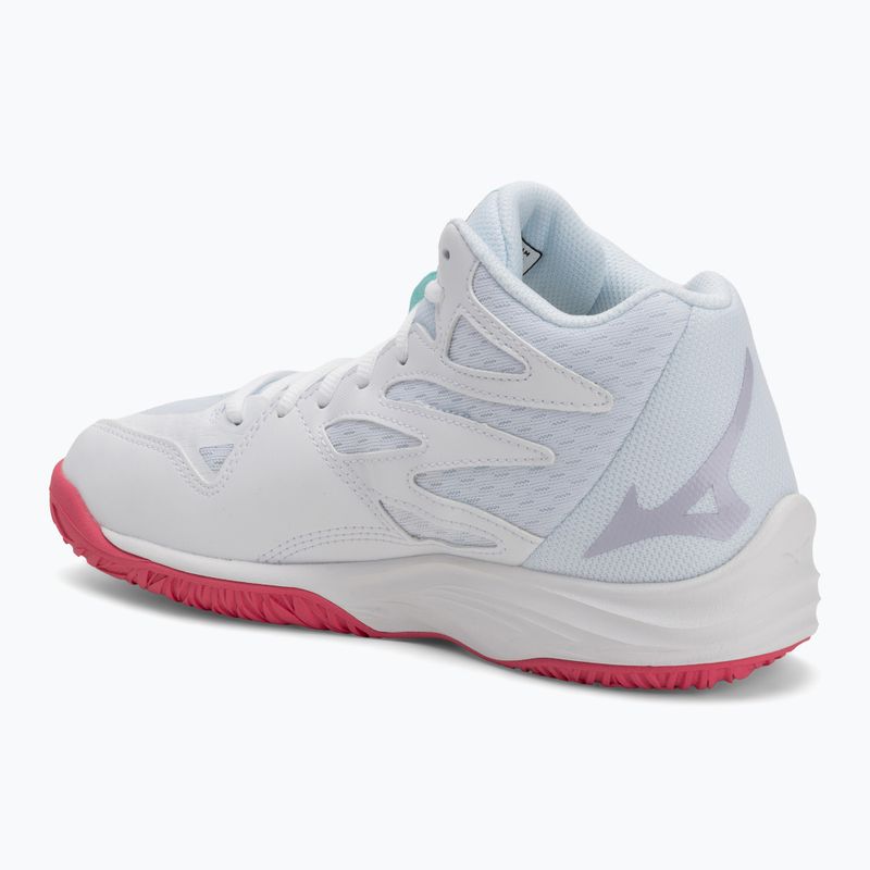 Women's volleyball shoes Mizuno Thunder Blade Z Mid white/violet indigo/camellaros 3