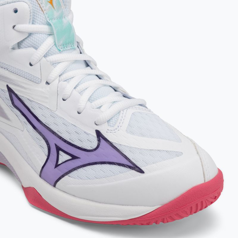 Women's volleyball shoes Mizuno Thunder Blade Z Mid white/violet indigo/camellaros 7