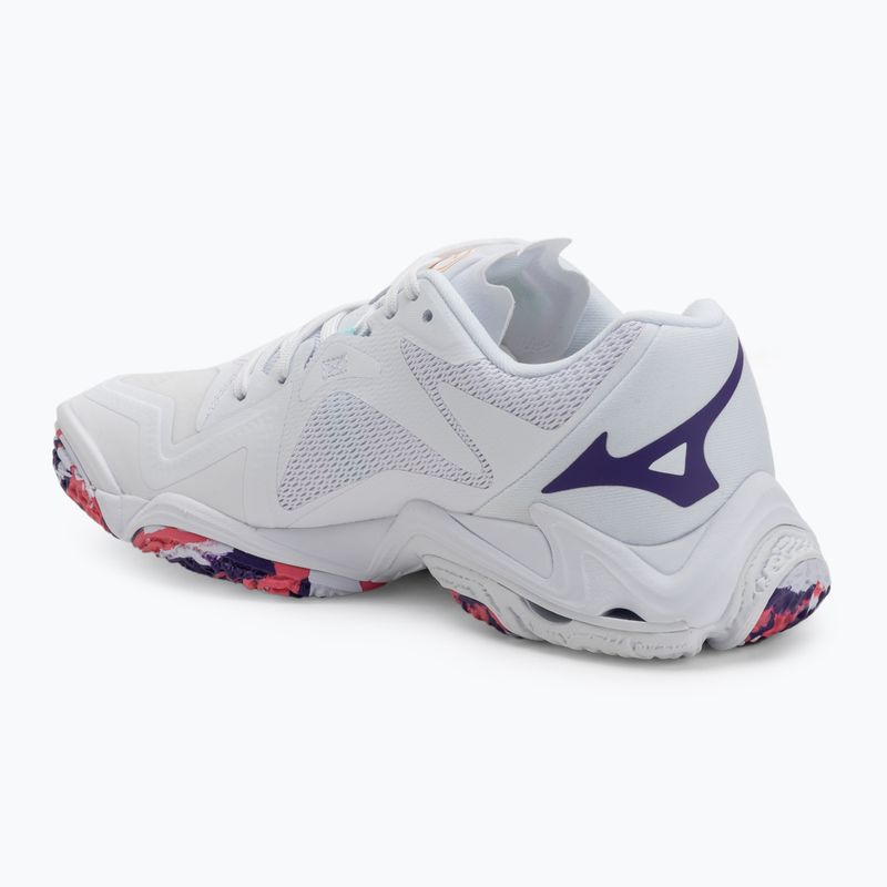 Women's volleyball shoes Mizuno Wave Lightning Z8 white/violet indigo/camelliaros 3