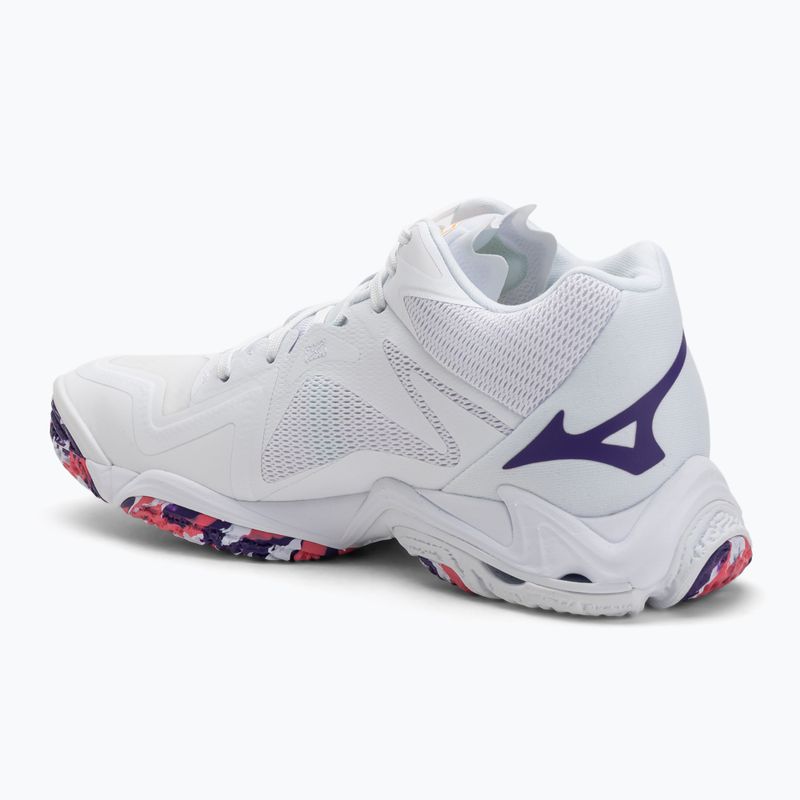 Women’s volleyball shoes Mizuno Wave Lightning Z8 Mid white/violet indigo/camelliaros 3