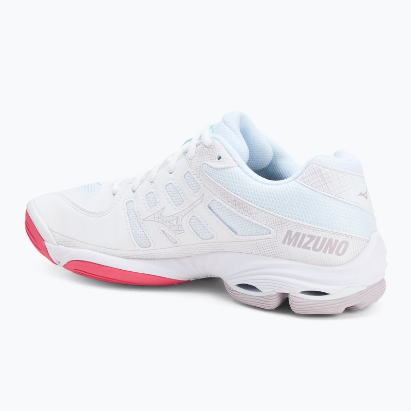 Mizuno Wave Voltage 2 volleyball shoes white/violet indigo/camellia rose 3