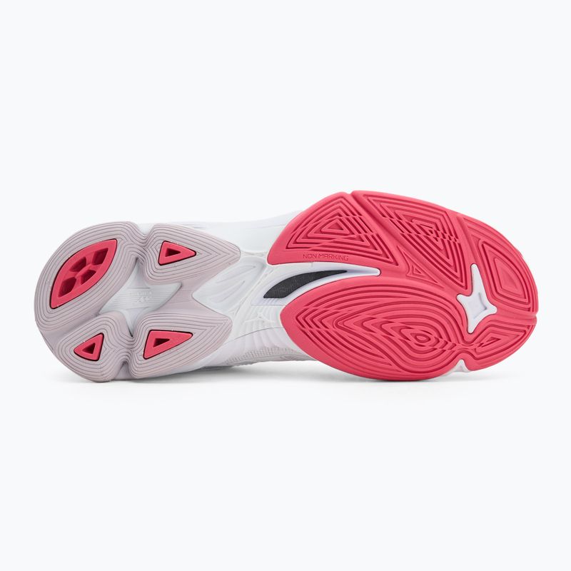 Mizuno Wave Voltage 2 volleyball shoes white/violet indigo/camellia rose 4