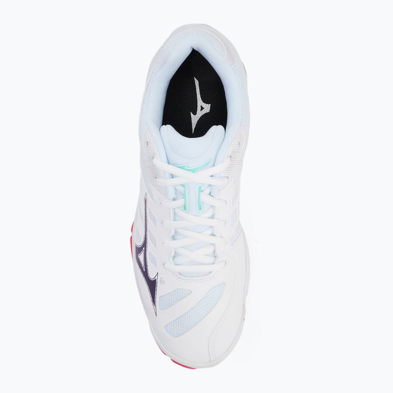 Mizuno Wave Voltage 2 volleyball shoes white/violet indigo/camellia rose 5