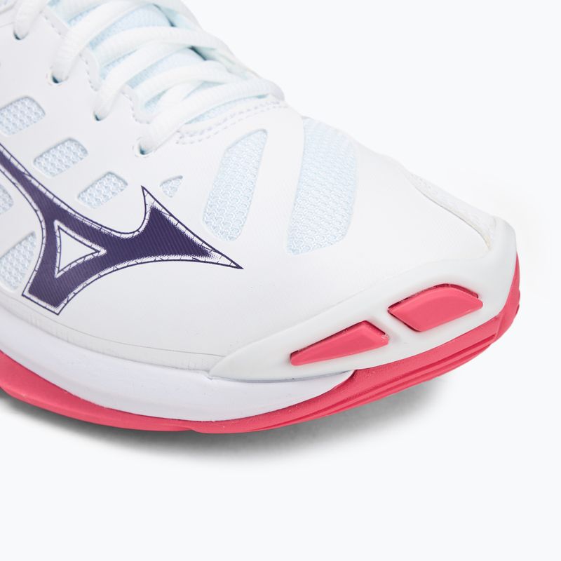 Mizuno Wave Voltage 2 volleyball shoes white/violet indigo/camellia rose 7