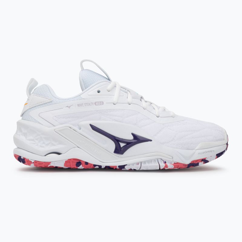 Handball shoes Mizuno Wav Stealth Neo 2 white/violet indigo/camellia rose 2