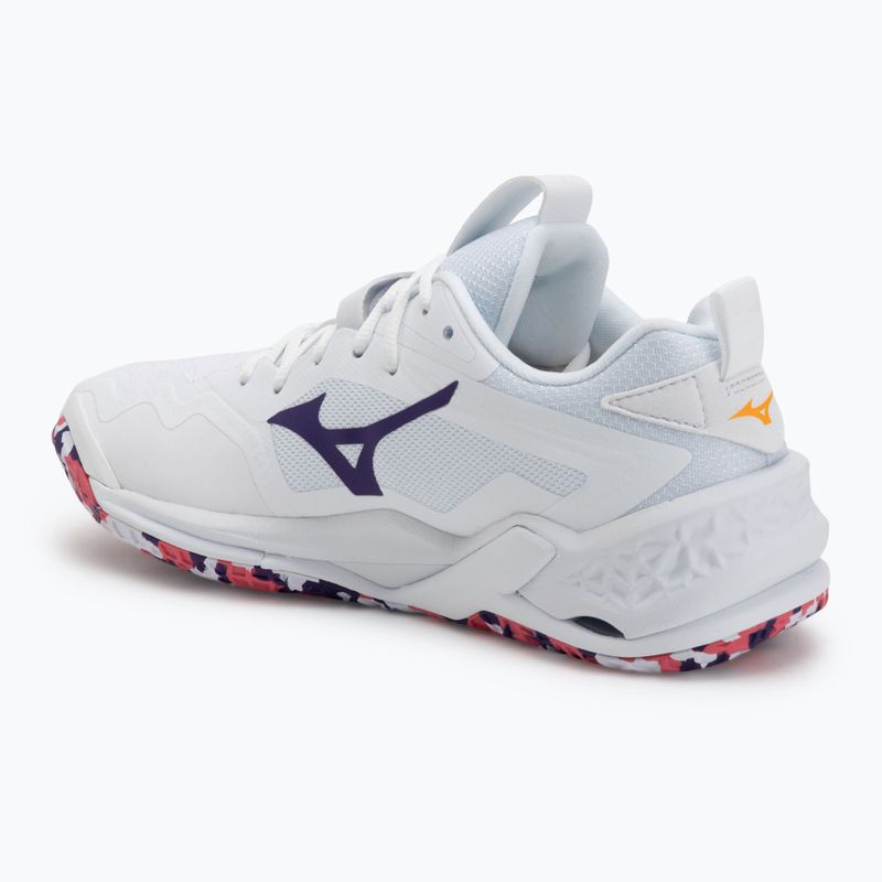 Handball shoes Mizuno Wav Stealth Neo 2 white/violet indigo/camellia rose 3