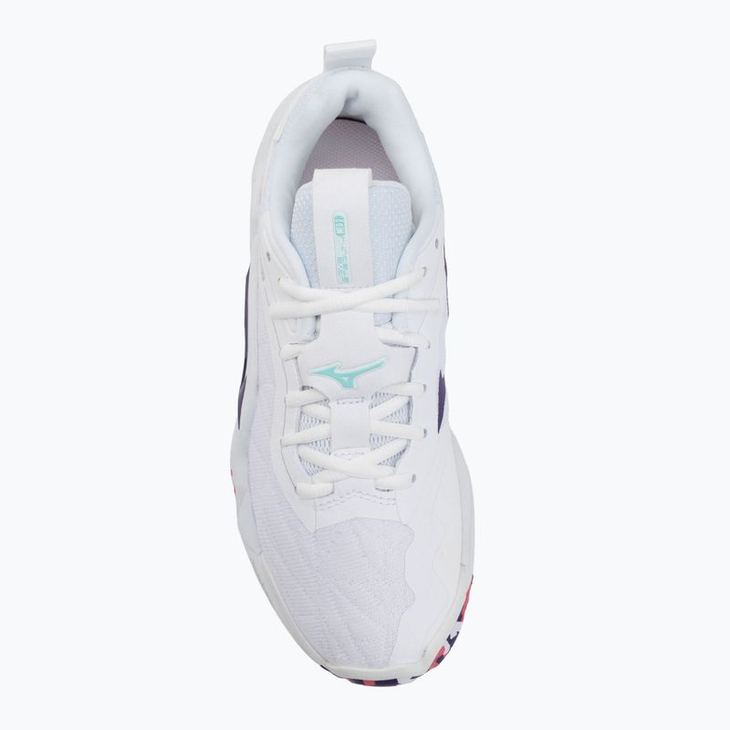 Handball shoes Mizuno Wav Stealth Neo 2 white/violet indigo/camellia rose 5