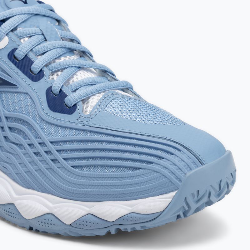 Women's tennis shoes Mizuno Wave Enforce Tour 2 CC bel air blue/ white/ bellwether blue 7