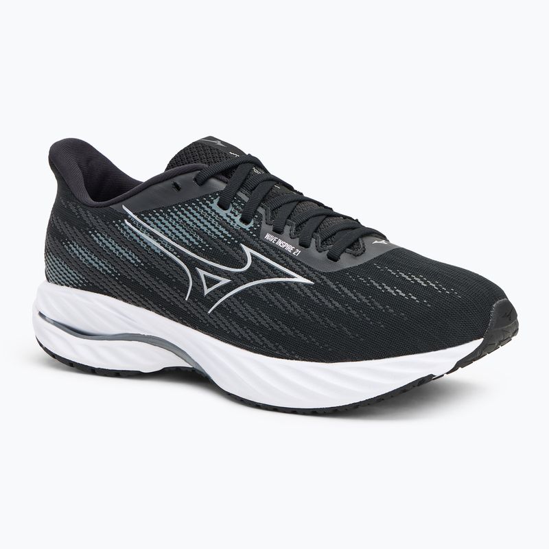 Men's running shoes Mizuno Wave Inspire 21 black/silver/metallic gray