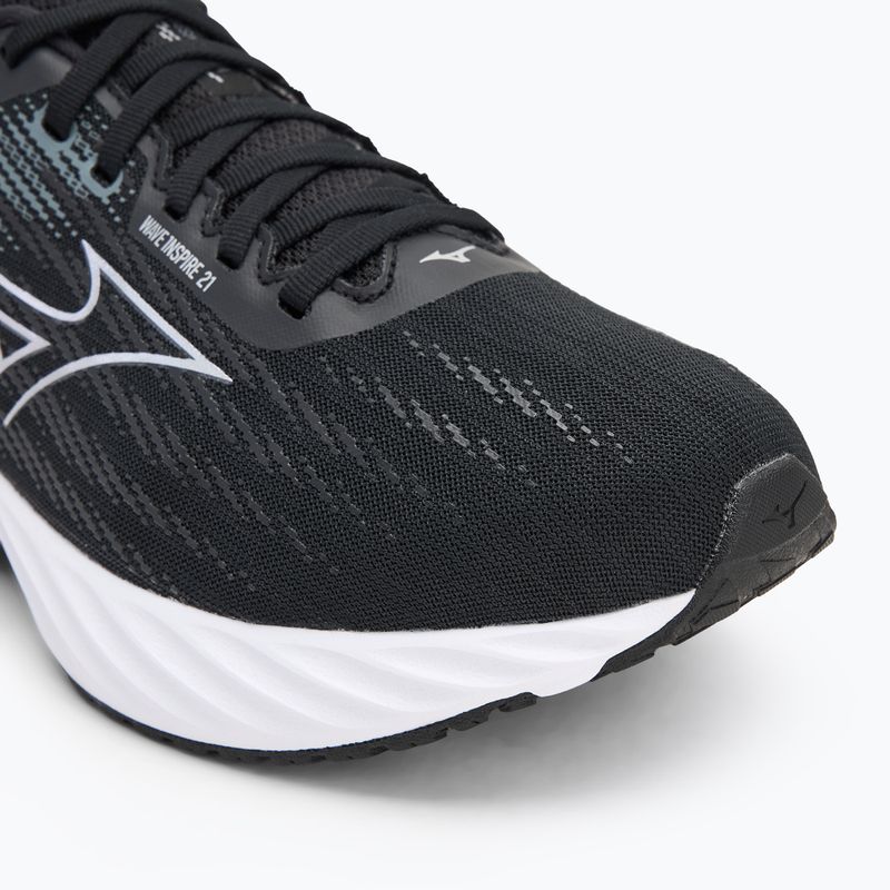 Men's running shoes Mizuno Wave Inspire 21 black/silver/metallic gray 7