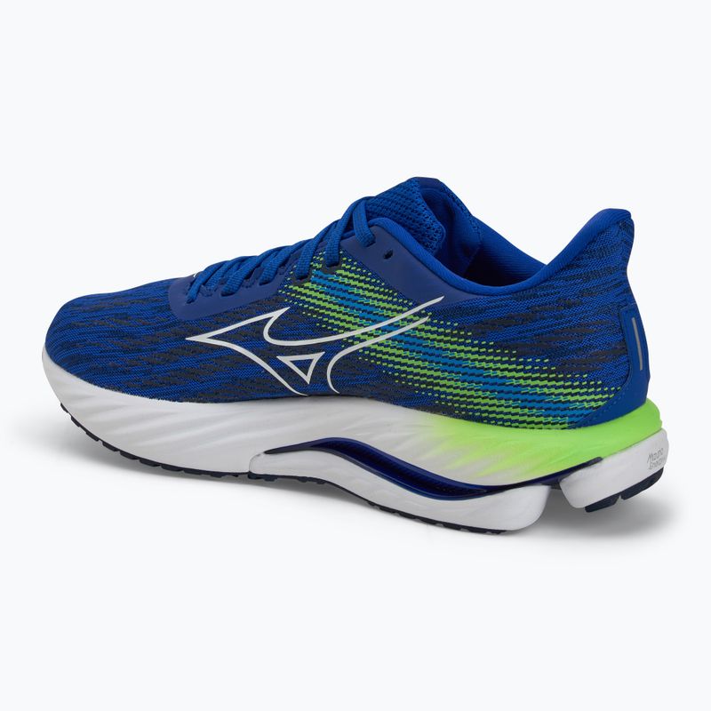 Men's running shoes Mizuno Wave Inspire 21 reflex blue c/white/green gecko 3