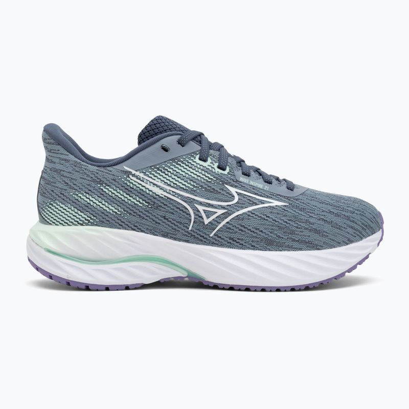 Women's running shoes Mizuno Wave Inspire 21 tradewinds/white/neo mint 2