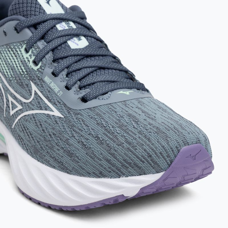 Women's running shoes Mizuno Wave Inspire 21 tradewinds/white/neo mint 7
