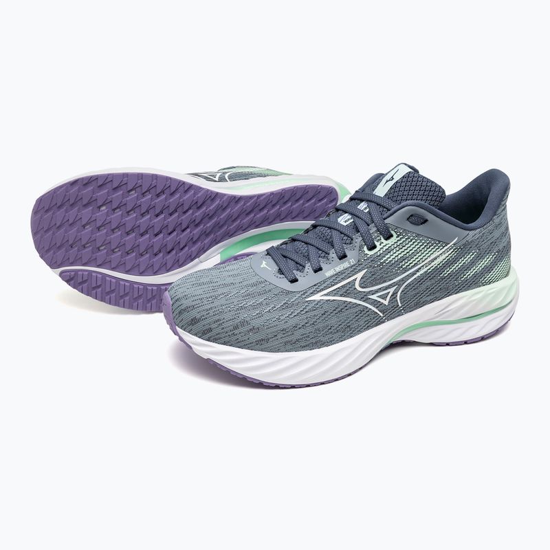 Women's running shoes Mizuno Wave Inspire 21 tradewinds/white/neo mint 9
