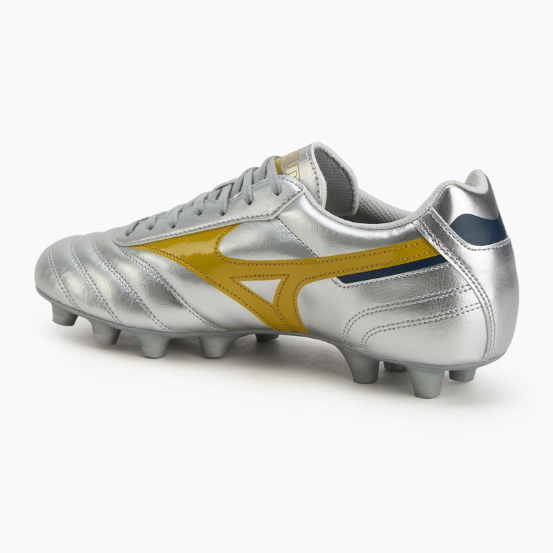 Men's football boots Mizuno Morelia II Club Md galaxy silver/gold/gold 3
