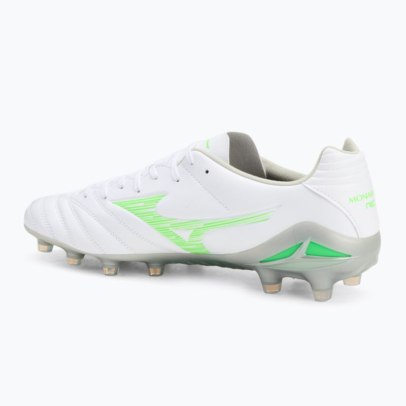 Men's football boots Mizuno Monarcida Neo III Pro Md white/neon green 3