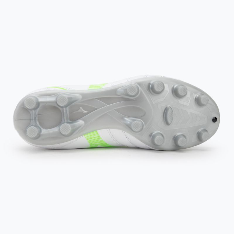 Children's football boots Mizuno Monarcida Neo III Select Jr Md white/neon green 4