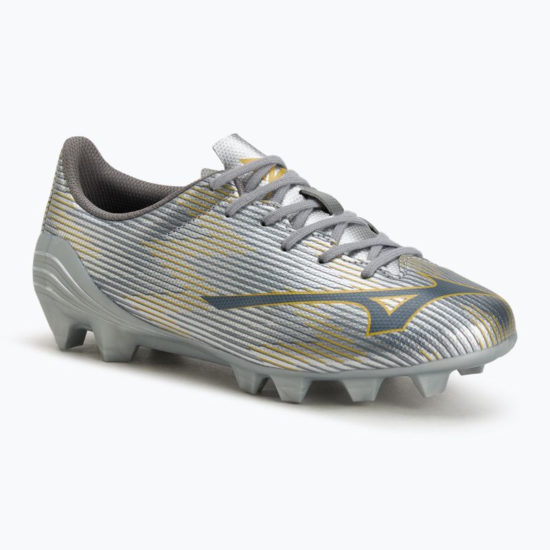 Children's football boots Mizuno α II Select Jr Md galaxy silver/8605 c/gold