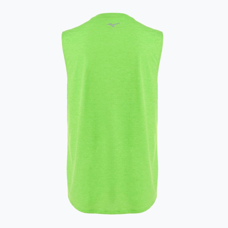Men's running tank top Mizuno Impulse Core Sleeveless green gecko 2