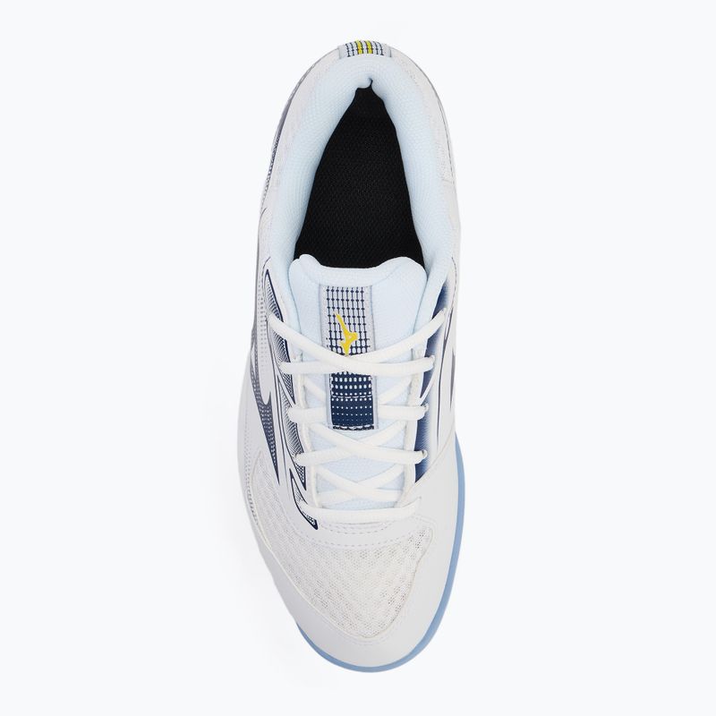 Mizuno Cyclone Speed 5 volleyball shoes white/bellwether blue/bel air blue 5