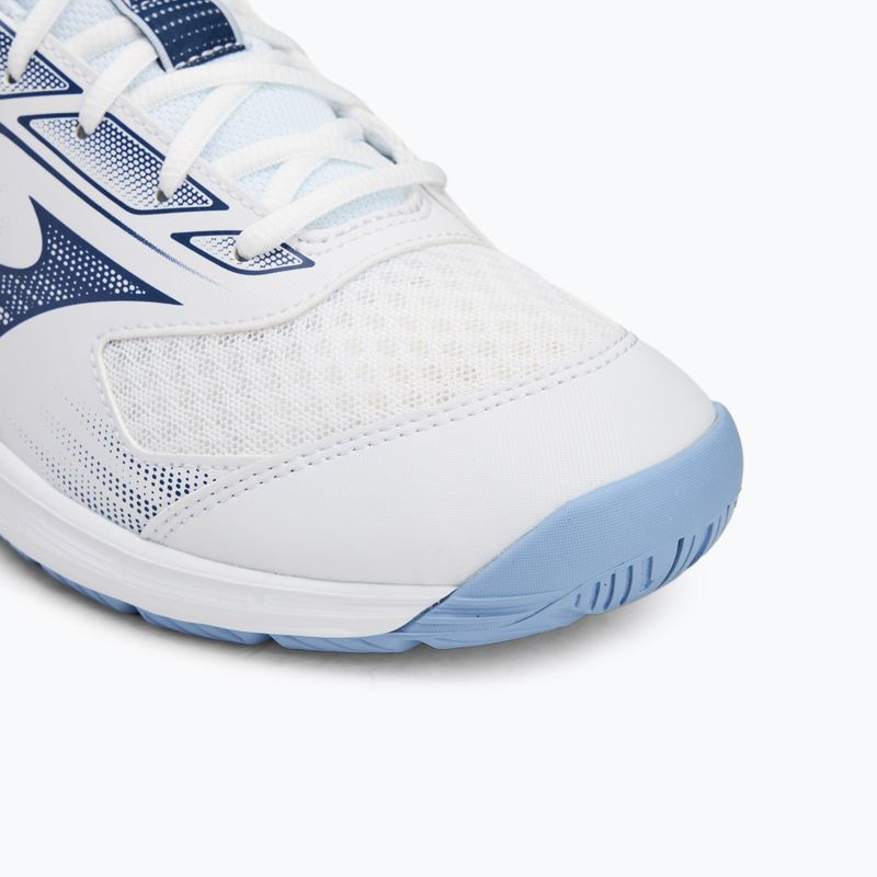 Mizuno Cyclone Speed 5 volleyball shoes white/bellwether blue/bel air blue 7