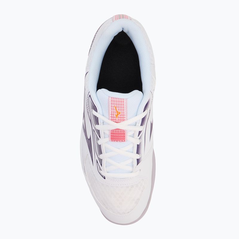 Mizuno Cyclone Speed 5 volleyball shoes white/violet indigo/camellia rose 5