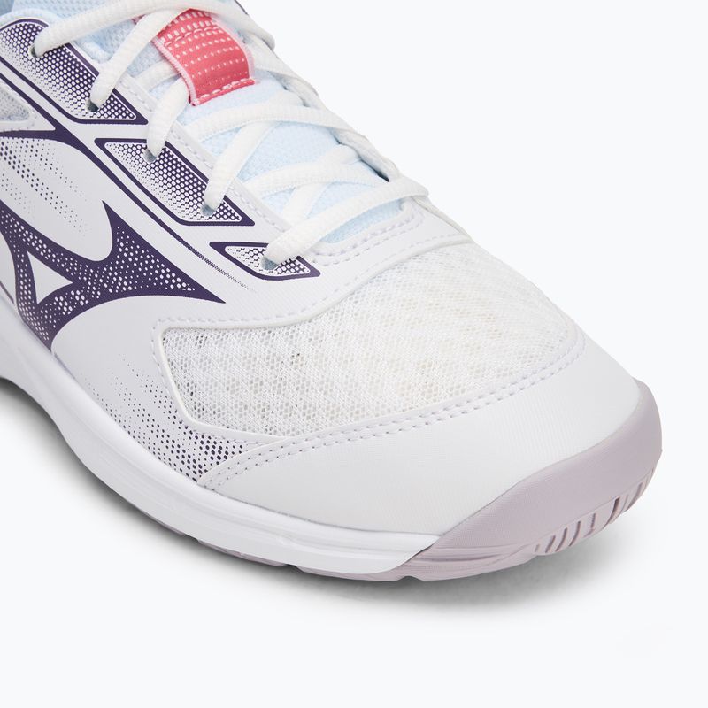 Mizuno Cyclone Speed 5 volleyball shoes white/violet indigo/camellia rose 7
