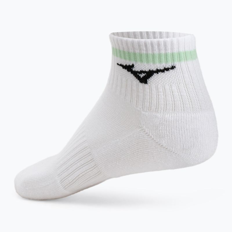 Mizuno Training Mid With Line socks 3 pairs white / neo mint 2
