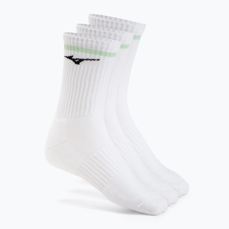 Mizuno Training With Line socks 3 pairs white / neo mint