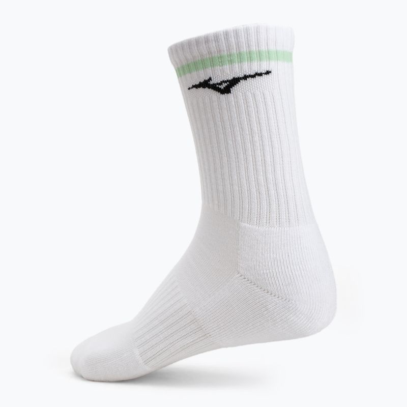 Mizuno Training With Line socks 3 pairs white / neo mint 2