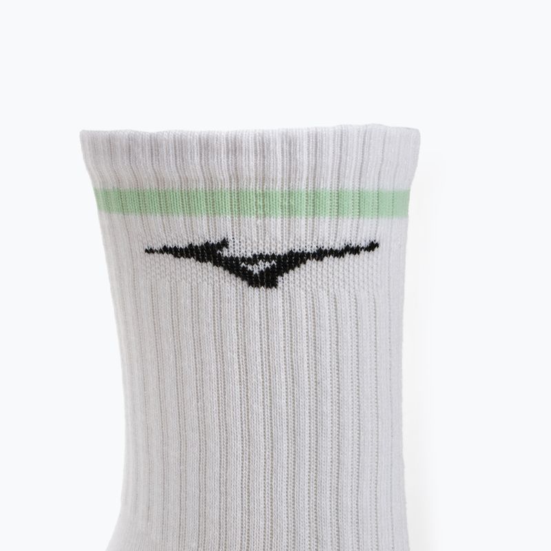 Mizuno Training With Line socks 3 pairs white / neo mint 3
