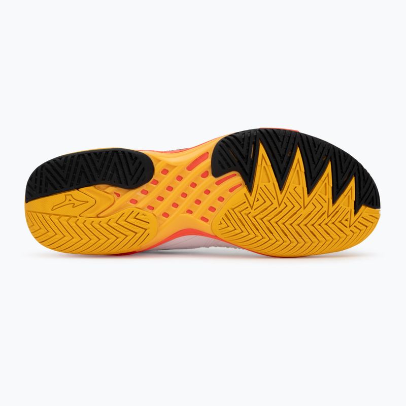 Men's tennis shoes Mizuno Wave Exceed Tour 6 AC white/fiery coral 2/citrus 4