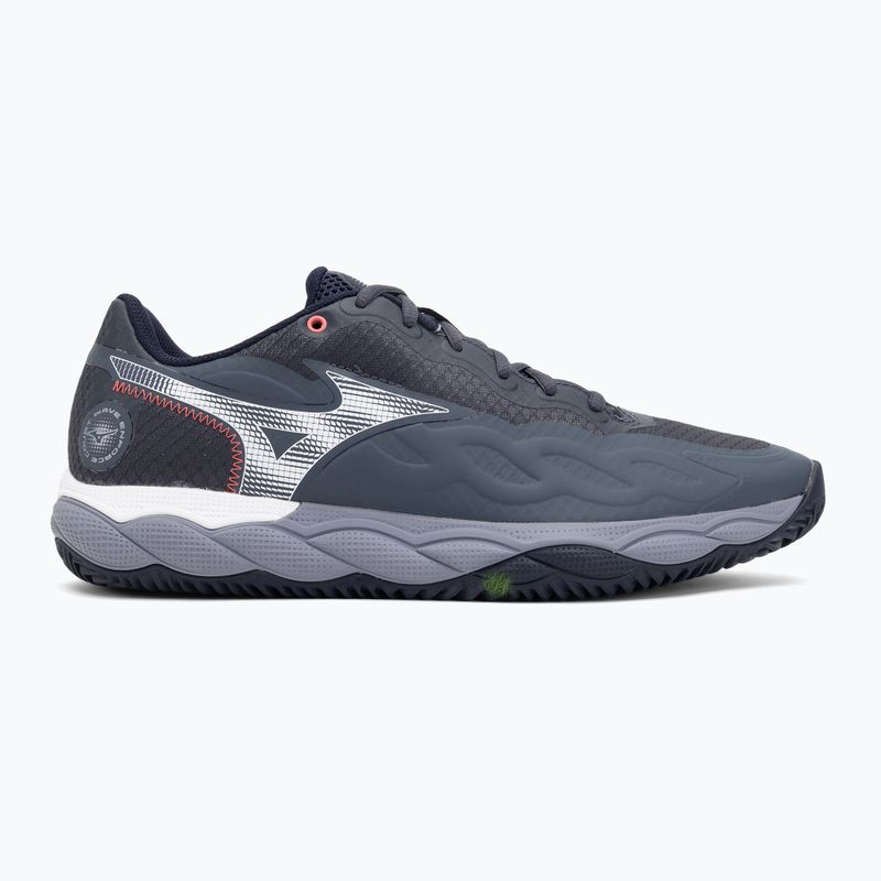 Mizuno Wave Enforce Court CC tennis shoes odyssey gray/white/blue granite 2
