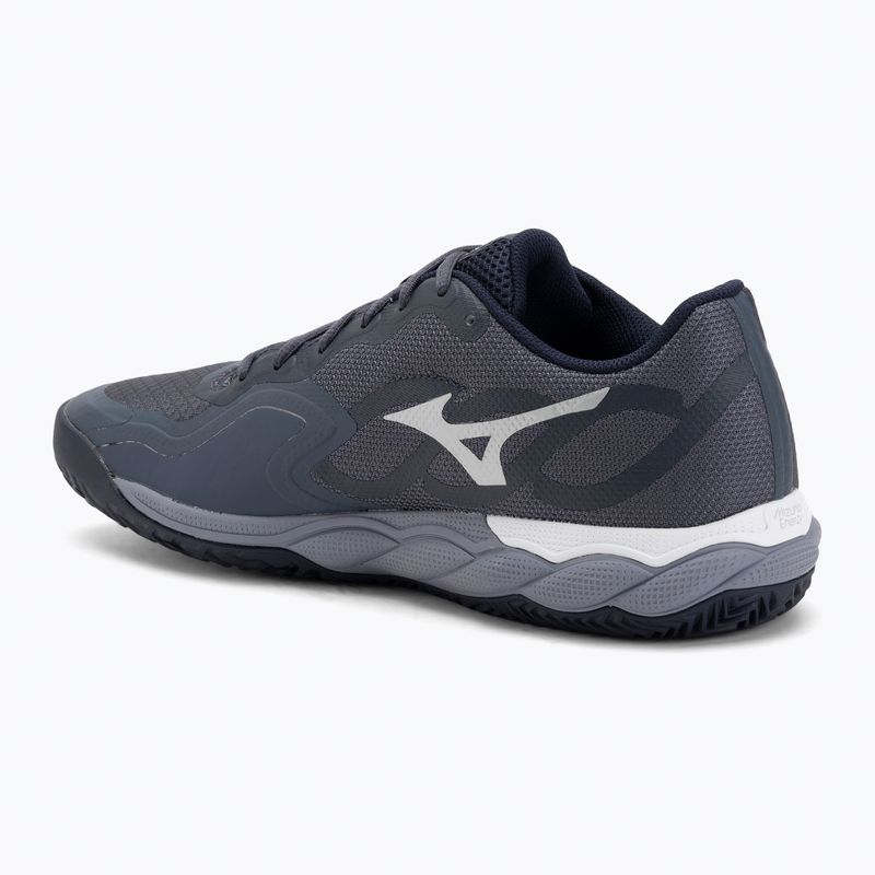 Mizuno Wave Enforce Court CC tennis shoes odyssey gray/white/blue granite 3