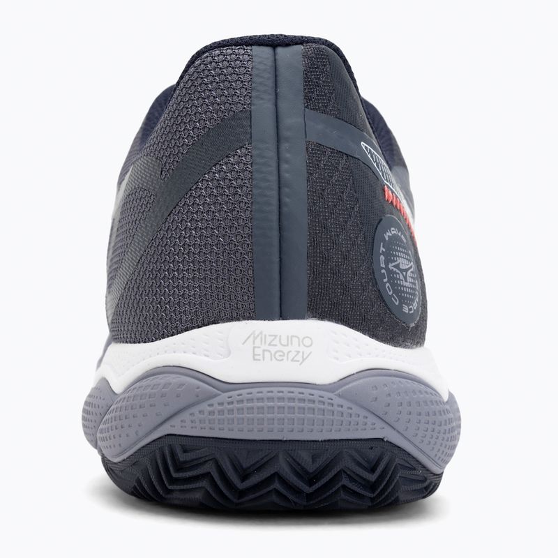 Mizuno Wave Enforce Court CC tennis shoes odyssey gray/white/blue granite 6