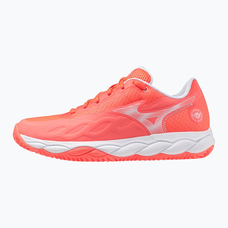 Women's tennis shoes Mizuno Wave Enforce Court CC W calypso coral/white/barely pink 8