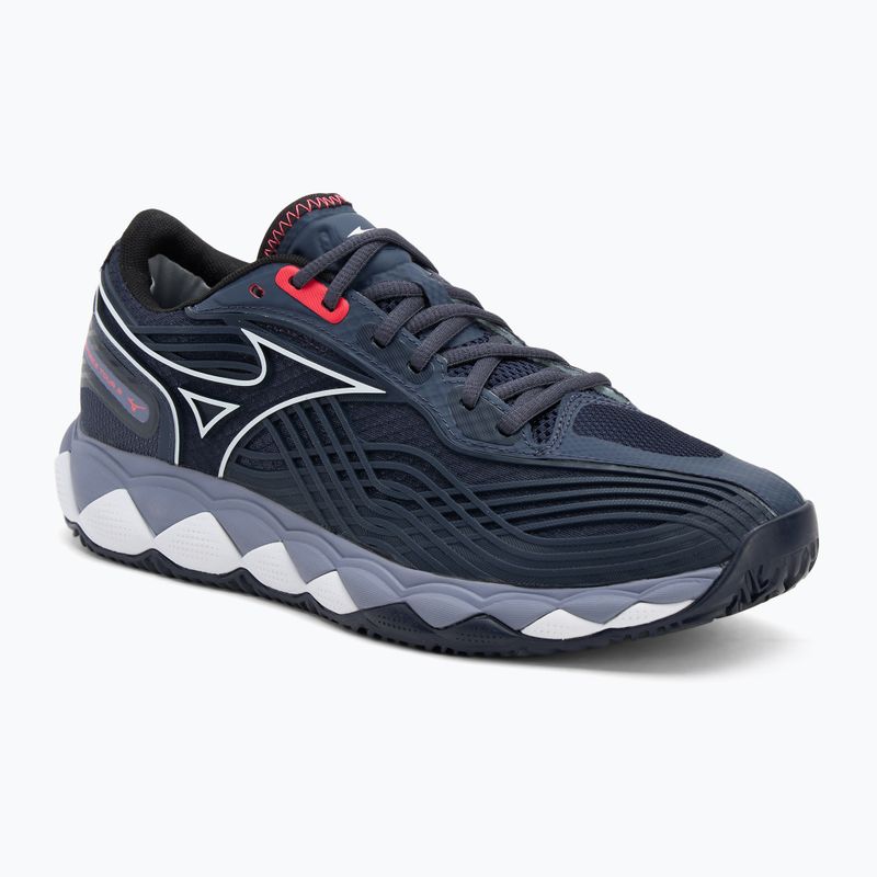 Mizuno Wave Enforce Tour 2 CC tennis shoes odyssey gray/white/blue granite