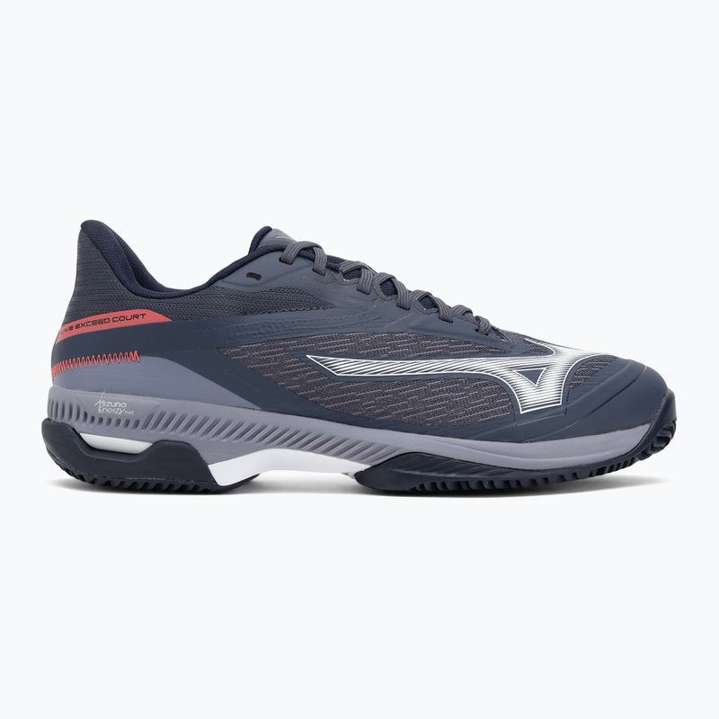 Mizuno Wave Exceed Court CC tennis shoes odyssey gray/white/blue granite 2
