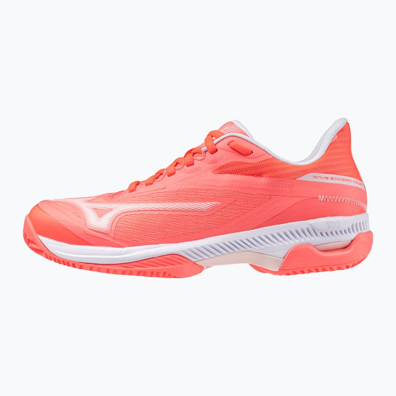 Women's tennis shoes Mizuno Wave Exceed Court CC W calypso coral/white/barely pink 8